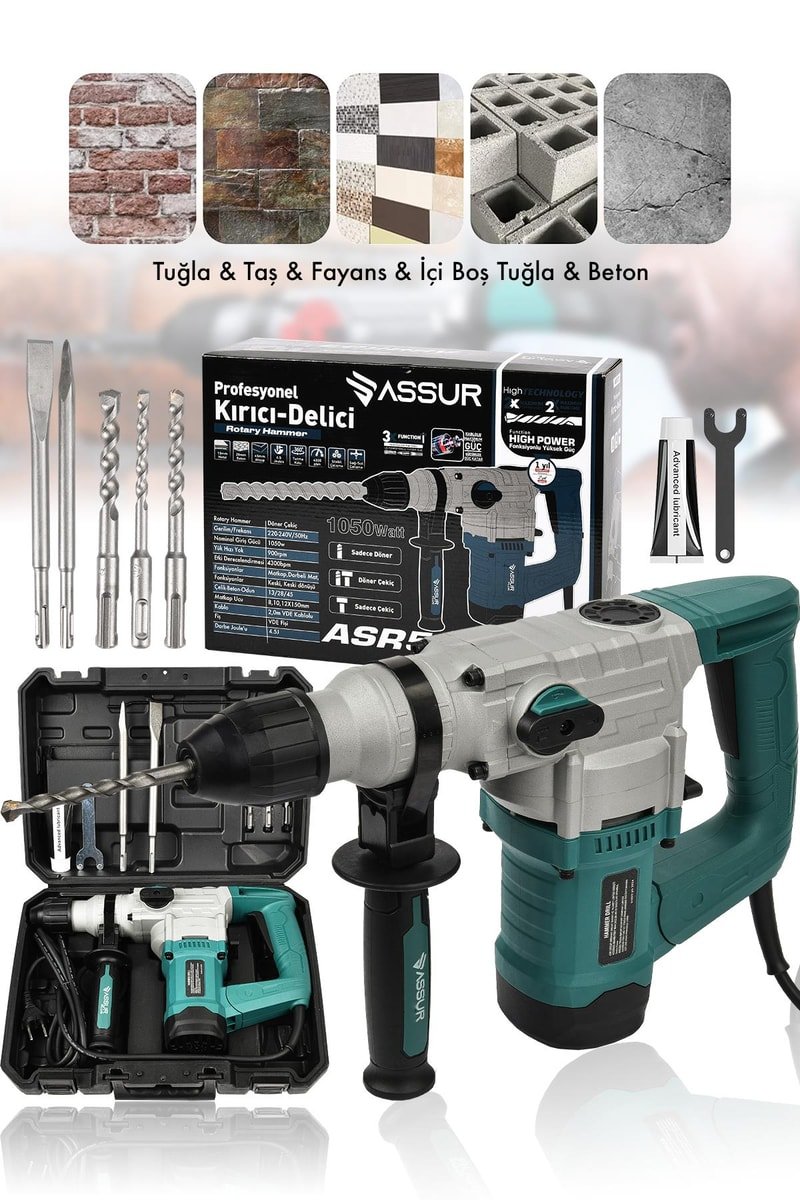 Assur 1050W Profesyonel 28mm Kırıcı Delici Hilti Darbeli Hilti
            
            
                (ASR527-02-4)