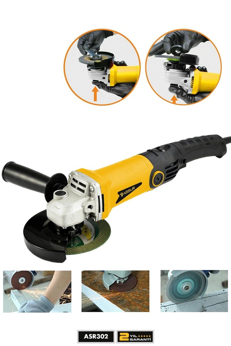 Assur 1200W Avuç Taşlama Makinesi 125mm 6 Kademeli Uzun Kuyruk
            
            
                (ASR302-02-08)