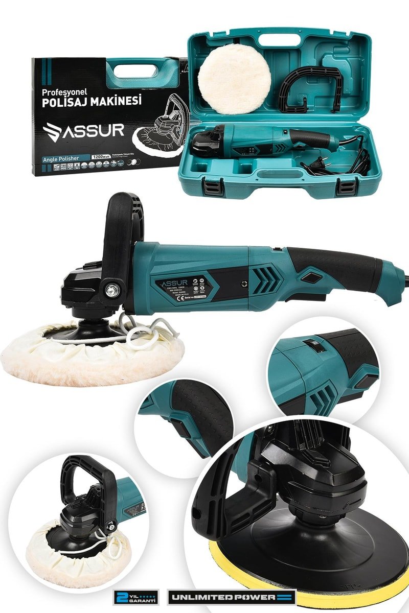 Assur 1200W Polisaj Makinesi Devir Ayarlı 180mm Pasta Cila
            
            
                (ASR405-02-16)
