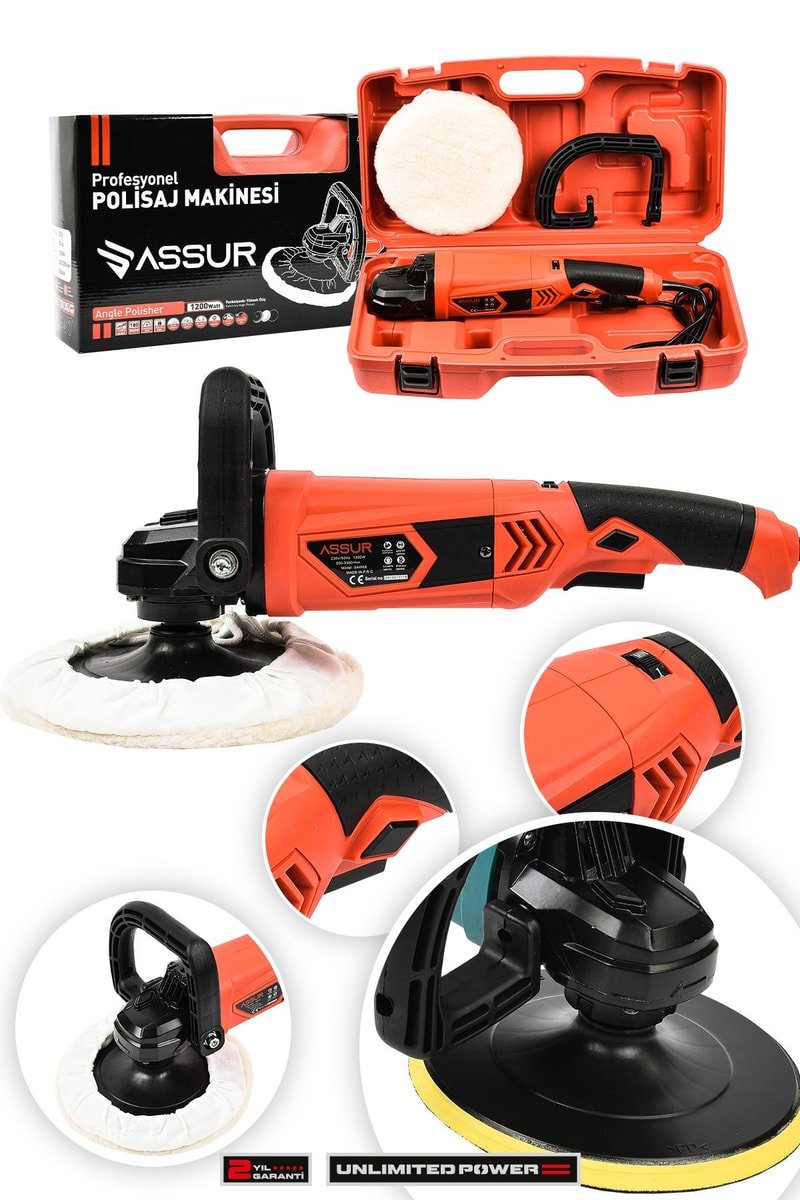 Assur 1200W Polisaj Makinesi Devir Ayarlı 6 Kademeli 180mm Pasta Cila
            
            
                (ASR407-02-07)