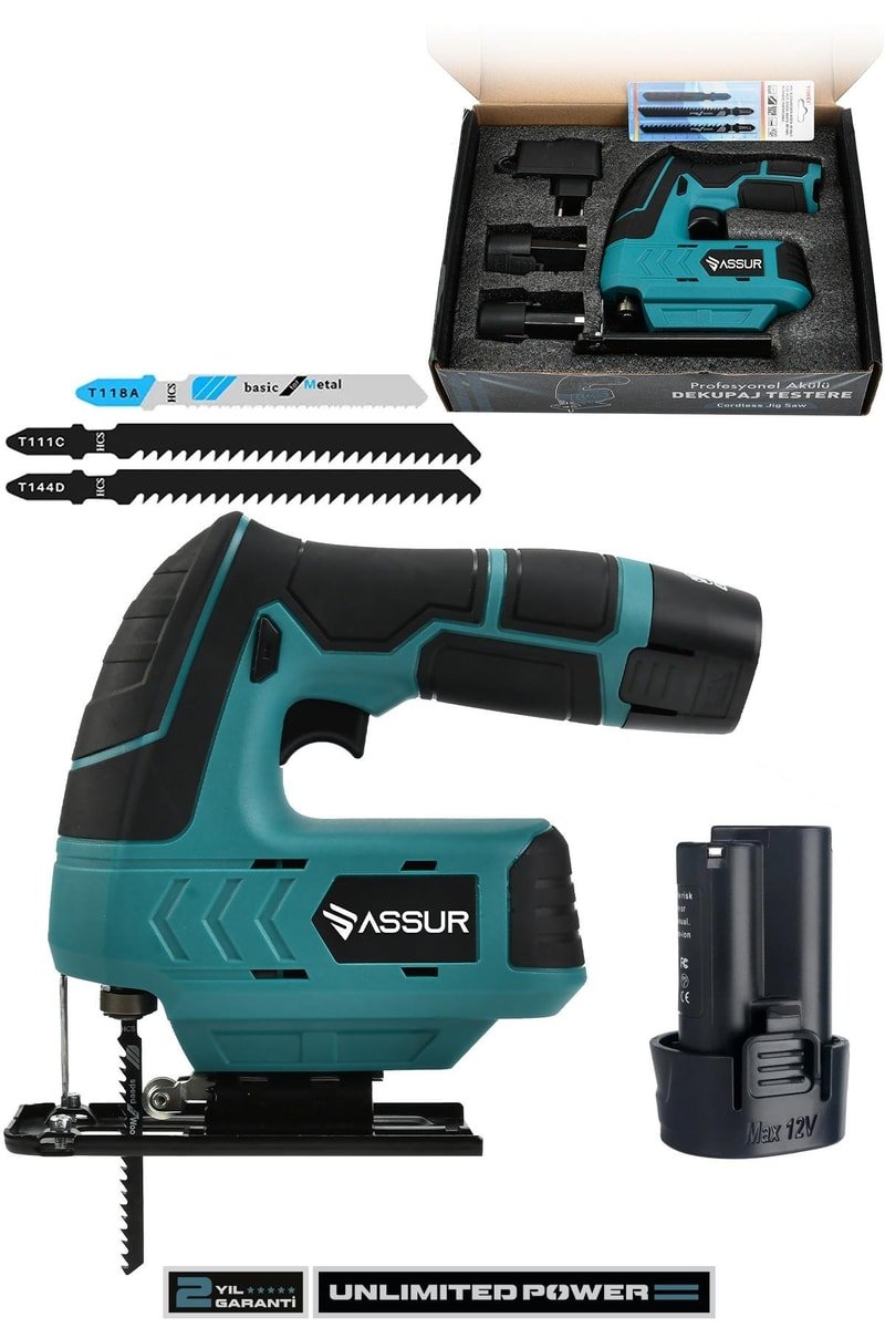 Assur 12V Çift Akülü Şarjlı Dekupaj Testere Makinesi
            
            
                (ASR817-02-53)