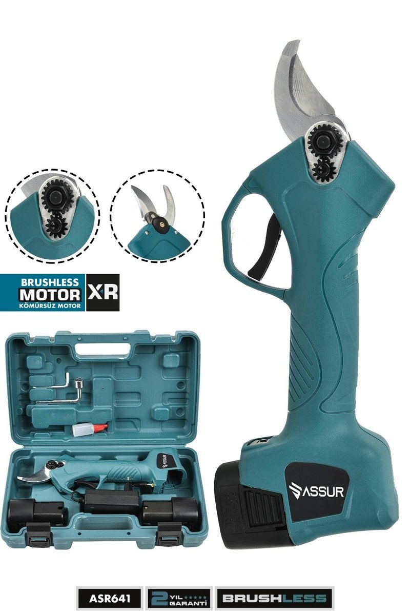 Assur 16.8V Çift Akülü Ağaç Odun Dal Budama Kesme Makinası Şarjlı Budama Makası
            
            
                (ASR641-02-023)