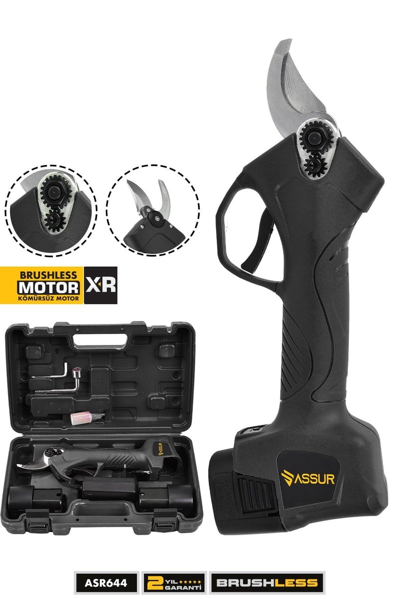 Assur 16.8V Çift Akülü Dal Kesme Makinası Şarjlı Budama Makası
            
            
                (ASR644-02-23)