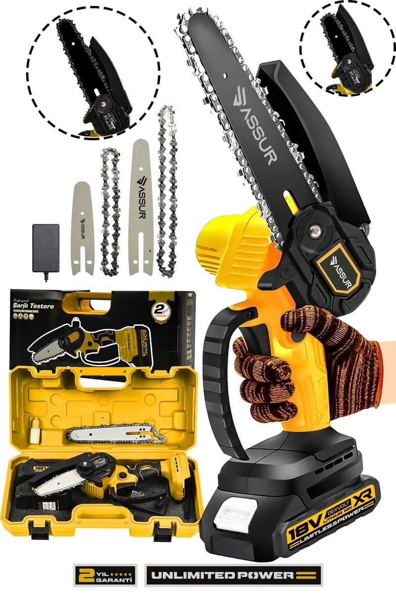 Assur 18V Çift Akülü Ağaç Odun Dal Budama Testere
            
            
                (ASR745-02-24)