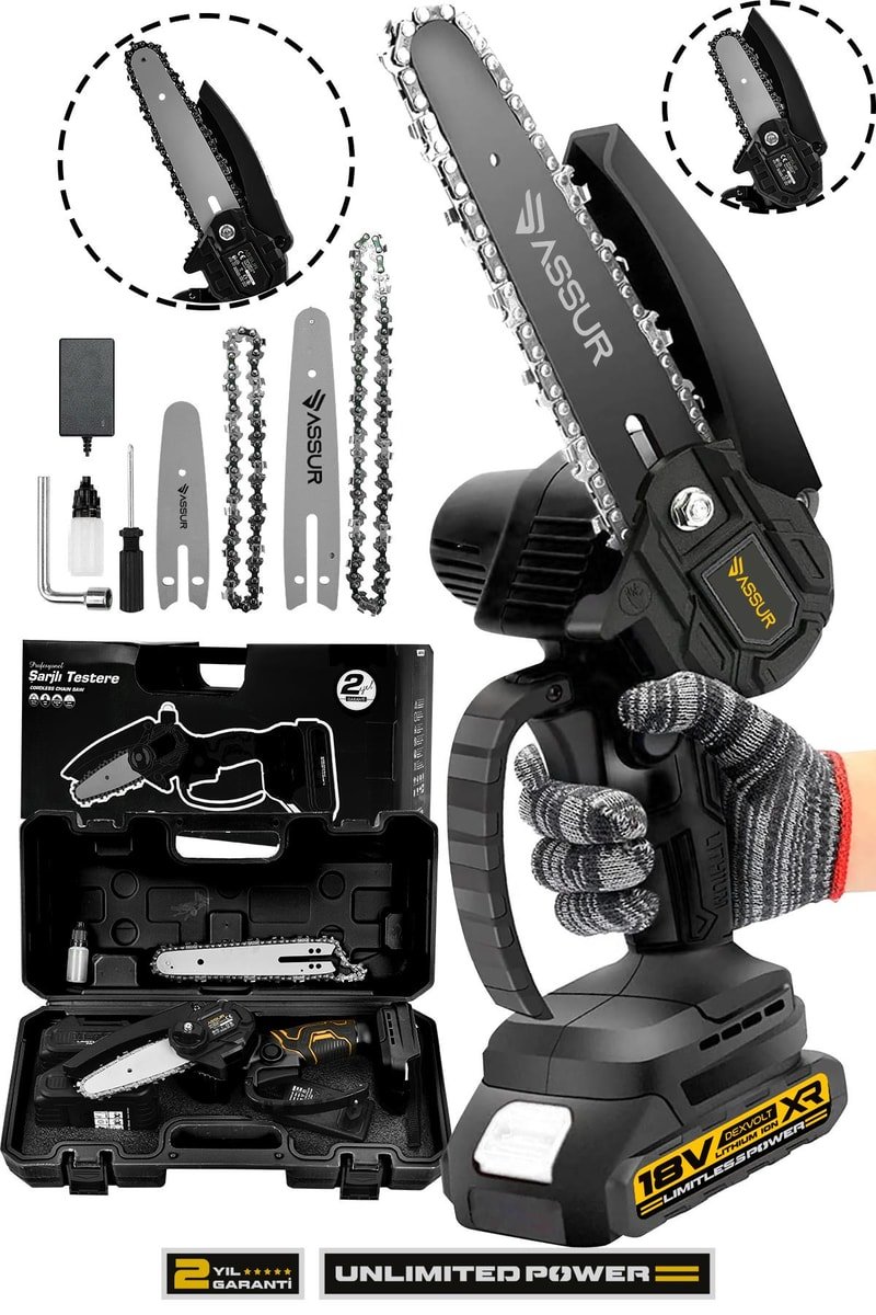 Assur 18V Çift Akülü Ağaç Odun Dal Budama Testere
            
            
                (ASR747-02-24)