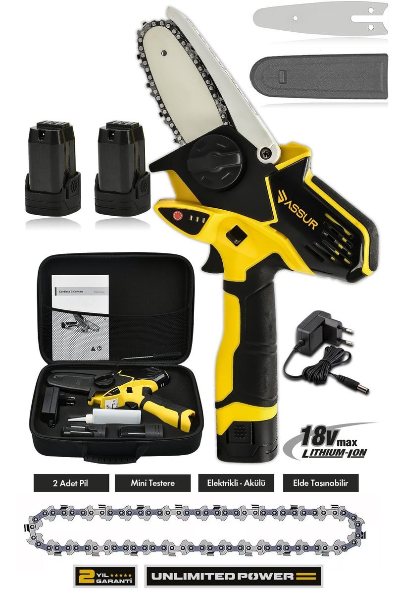 Assur 18V Çift Akülü Bıçkı Testere Dal Budama Makinesi Çantalı
            
            
                (ASR751-02-18)