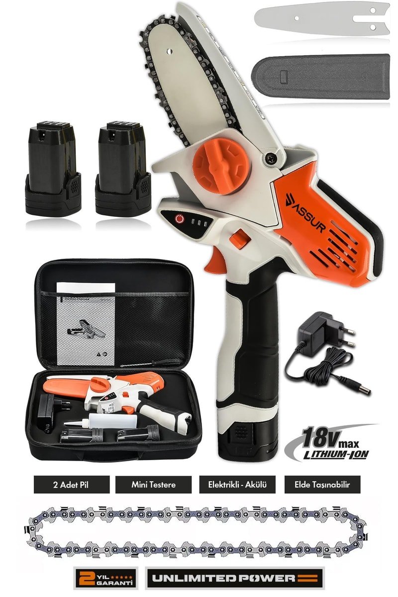 Assur 18V Çift Akülü Bıçkı Testere Dal Budama Makinesi Çantalı
            
            
                (ASR752-02-14)