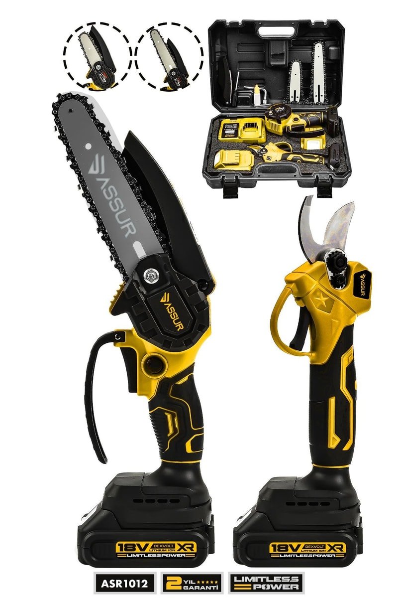 Assur 18V Çift Akülü Çelik Şanzıman Dal Budama Makası & Testeresi 2 Li Set
            
            
                (ASR1012-02-20)