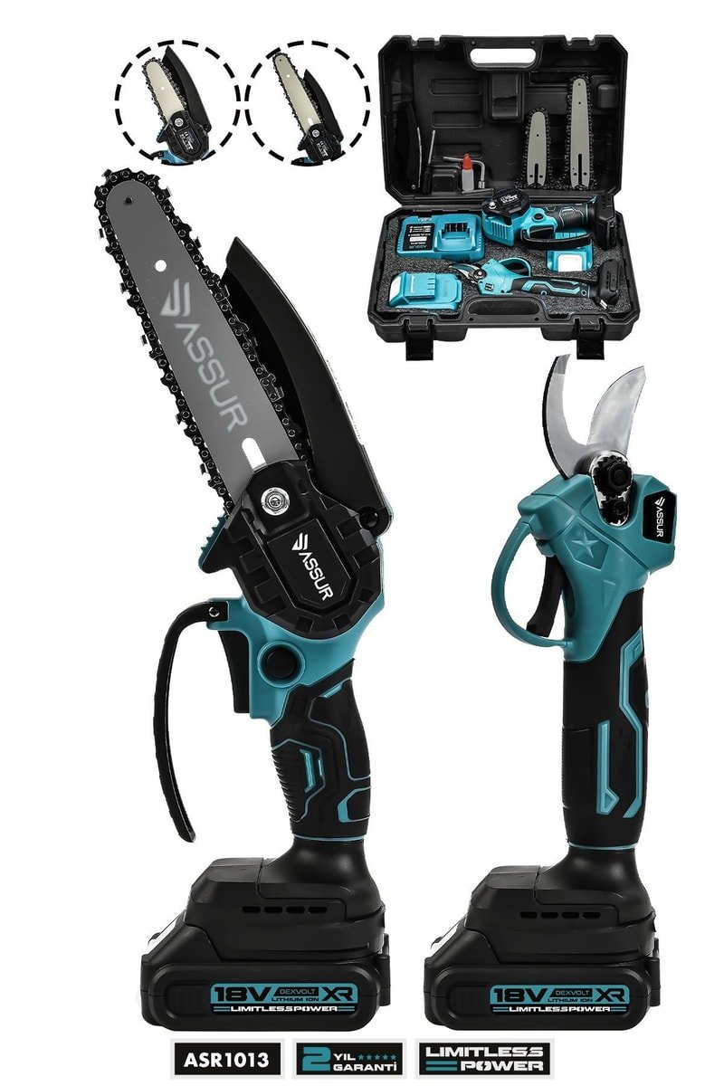 Assur 18V Çift Akülü Çelik Şanzıman Dal Budama Makası & Testeresi 2 Li Set
            
            
                (ASR1013-02-24)