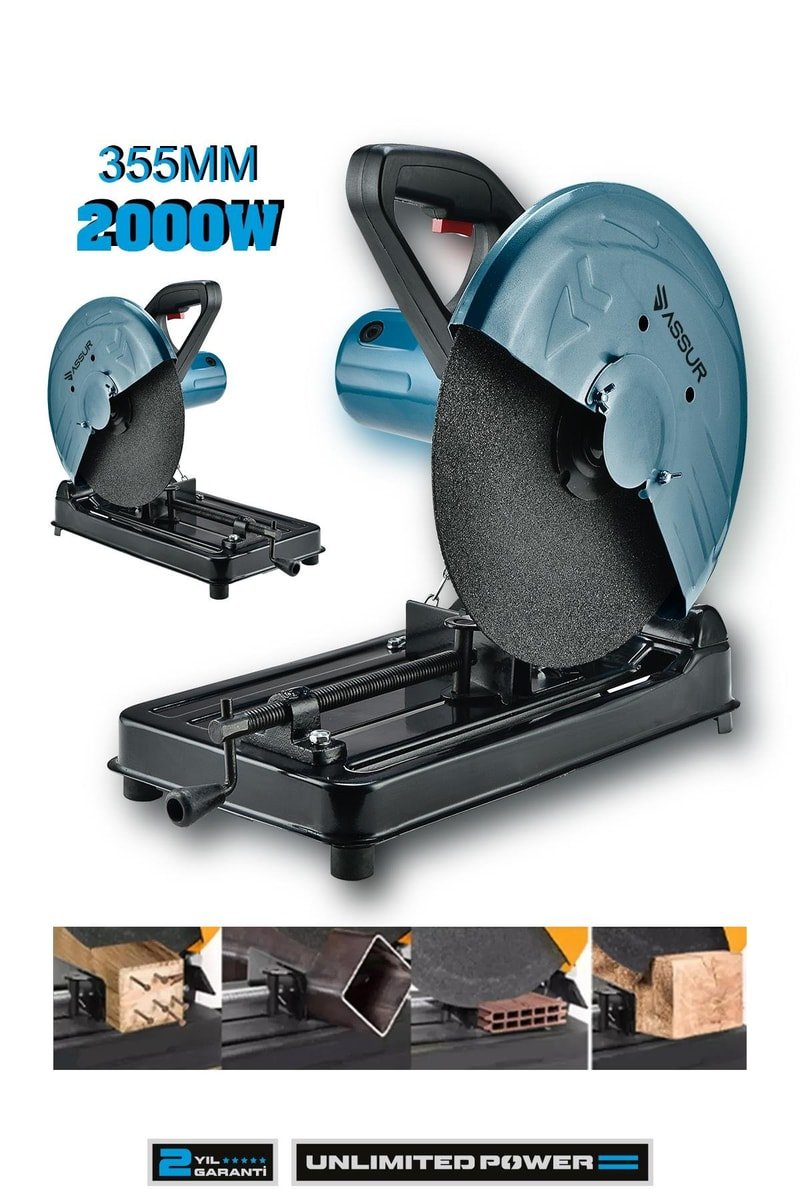 Assur 2000W Bakır Sargılı Metal Şanzıman 355 Mm Profil Metal Kesme Makinesi
            
            
                (ASR618-02-08)