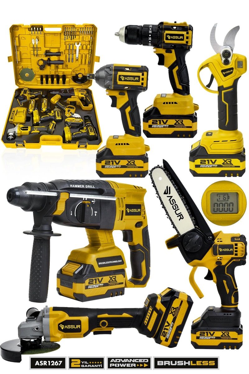 ASSUR 21V 6'lı Set Taşlama, Somun Sıkma, Budama Makası ve Testeresi, Matkap, Kırıcı/Delici Hilti
            
            
                (ASR1267-04)