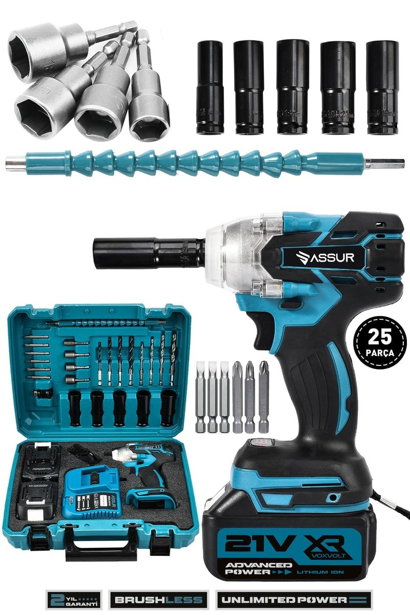 Assur 21V Çift Akü Kömürsüz Darbeli Somun Sıkma Sökme
            
            
                (ASR054-02-02)