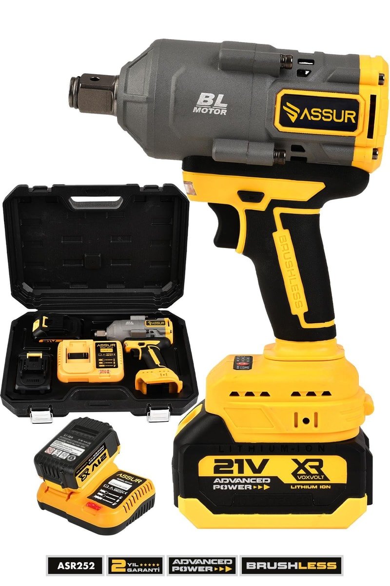 Assur 21V Çift Akülü 1350 Nm Torklu Somun Sıkma & Şarjlı Darbeli Matkap
            
            
                (ASR252-9)