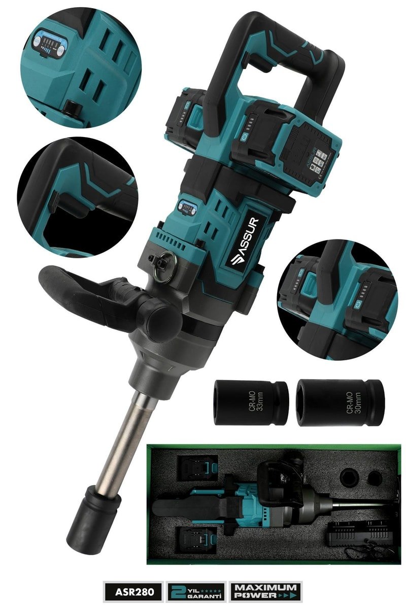 ASSUR 21V Çift Akülü 15 Pil 3200Nm Somun Sıkma Sökme Çift Bataryalı Bijon Makinesi
            
            
                (ASR280-9)