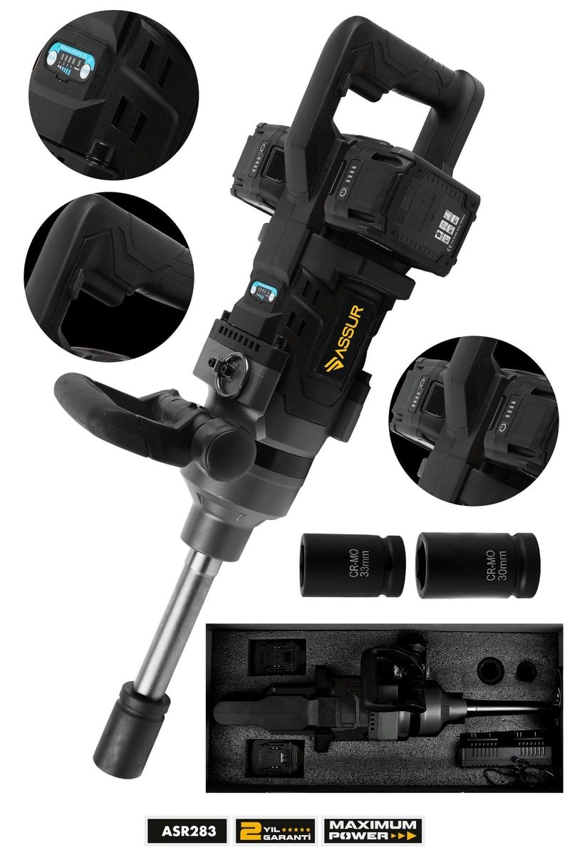 ASSUR 21V Çift Akülü 15 Pil 3200Nm Somun Sıkma Sökme Çift Bataryalı Bijon Makinesi
            
            
                (ASR283-9)