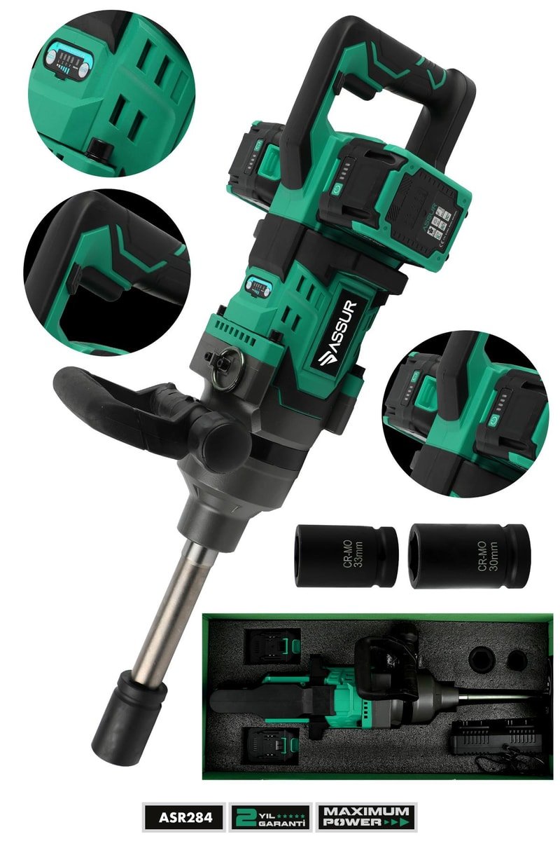 ASSUR 21V Çift Akülü 15 Pil 3200Nm Somun Sıkma Sökme Çift Bataryalı Bijon Makinesi
            
            
                (ASR284-9)