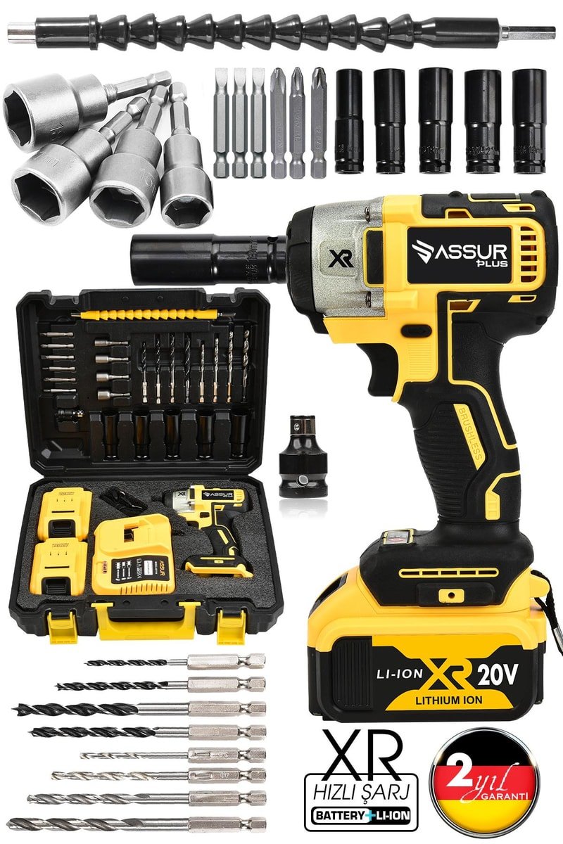 Assur 21V Çift Akülü Bijon Somun Sıkma Sökme Matkap Kömürsüz Darbeli
            
            
                (ASR051-02-2)