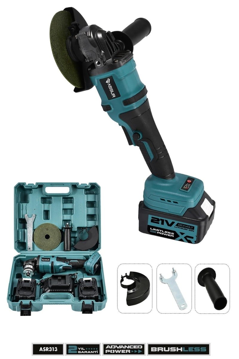 Assur 21V Çift Akülü Kömürsüz Şarjlı 125mm Avuç Taşlama
            
            
                (ASR313-02-05)