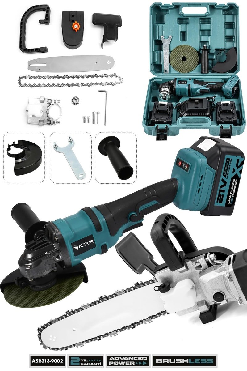 Assur 21V Çift Akülü Şarjlı 125mm Avuç Taşlama & Testere Başlık Set
            
            
                (ASR313X9002-01-24)