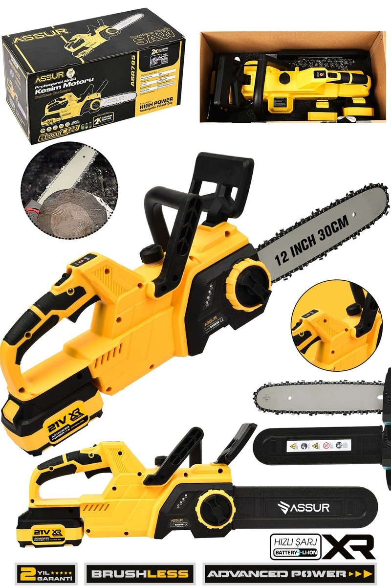 Assur 21V Çift Akülü Şarjlı Dal Budama Makinesi Testeresi Kesim Motoru
            
            
                (ASR785-02-18)