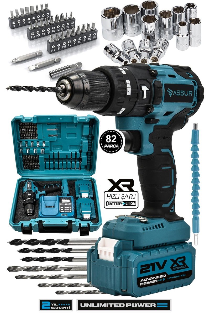 Assur 21V Çift Akülü Vidalama Darbeli Matkap
            
            
                (ASR084-02-2)