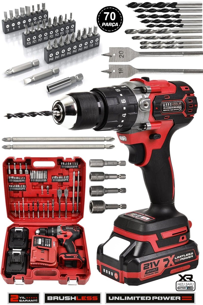 Assur 21V Çift Akülü Vidalama Darbeli Şarjlı Matkap
            
            
                (ASR138-02-02)