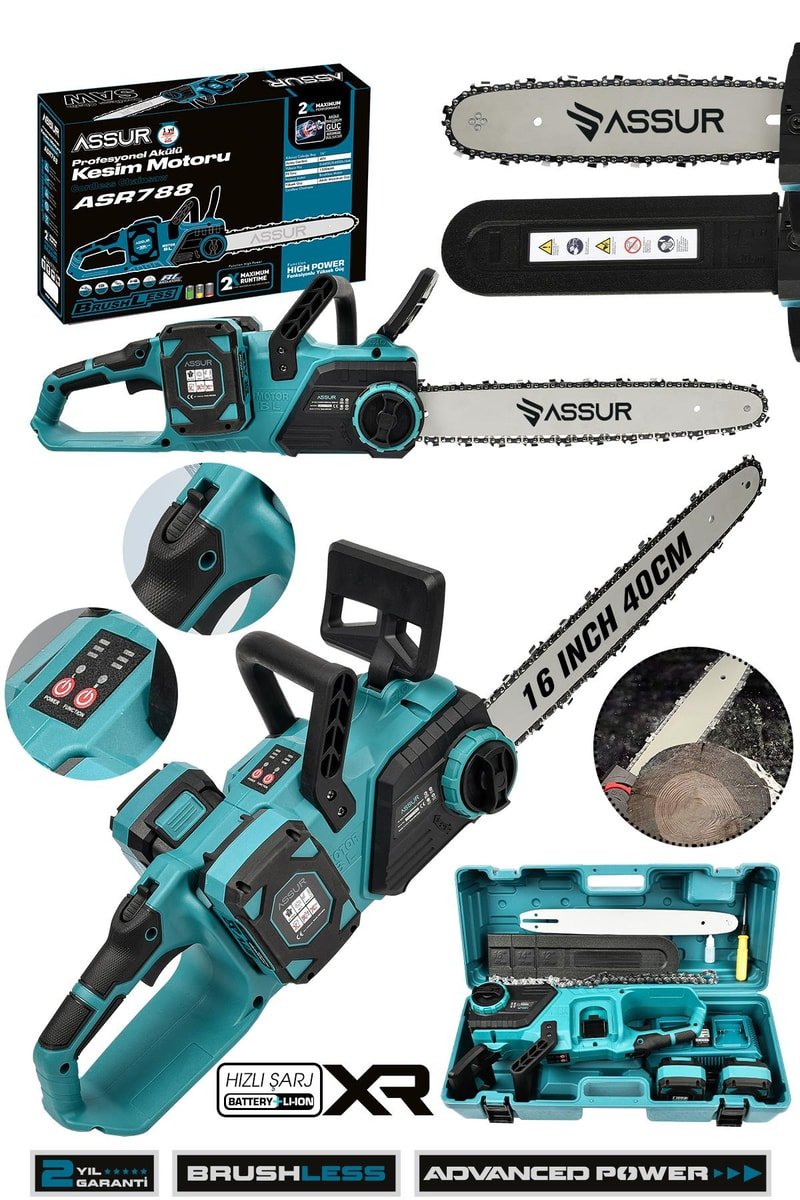 Assur 21V Çift Batarya Dal Budama Makinesi Şarjlı Testere Kesim Motoru
            
            
                (ASR788-02-24)