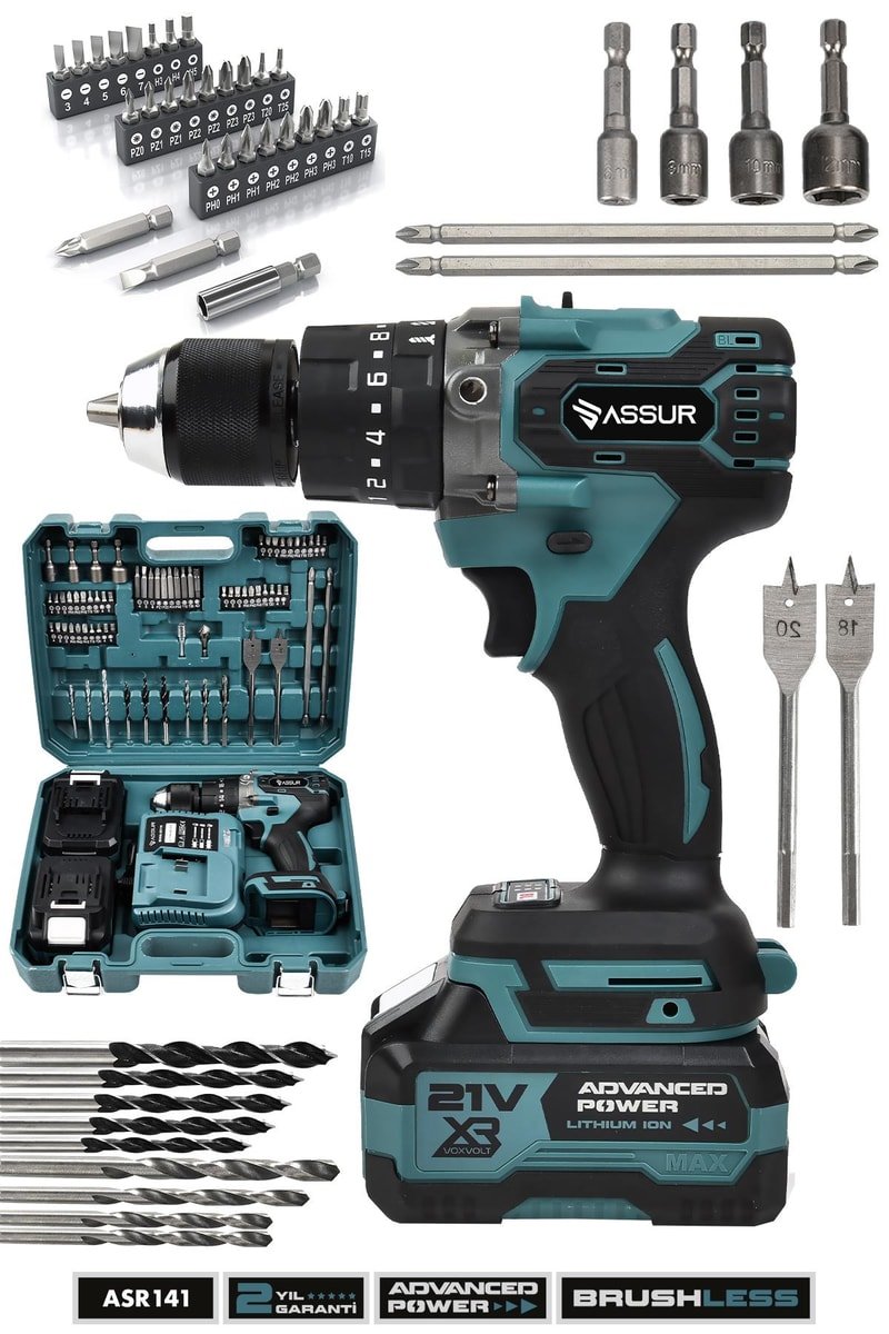 Assur 21V Darbeli Şarjlı Matkap Akülü Vidalama
            
            
                (ASR141-02-02)