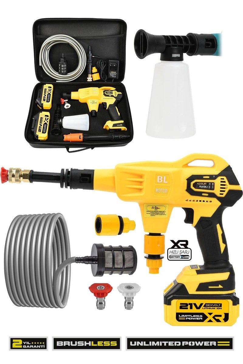 Assur 21V Kömürsüz Motor Yüksek Basınçlı Akülü Oto Araba Yıkama Makinesi Şarjlı
            
            
                (ASR410-02-48)