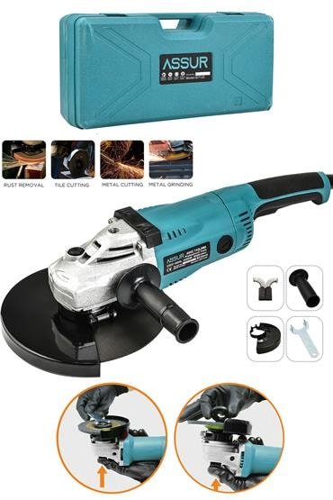 Assur 2200W Metal Şanzıman 230mm Büyük Spiral Taşlama Çantalı
            
            
                (ASR340-02-05)