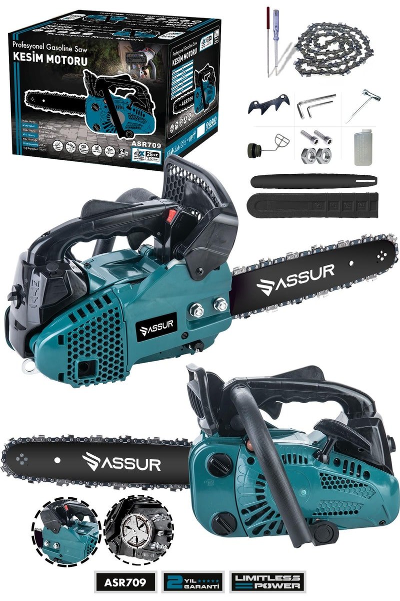 Assur 25cc Mini Benzinli Testere Ağaç Odun Dal Budama Ve Kesme Testeresi Hızar Motoru
            
            
                (ASR709-02-24)
