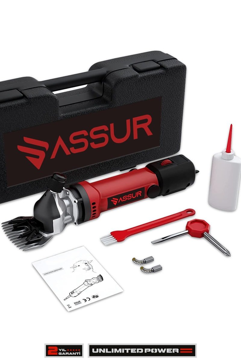 Assur 350W Kademe Ayarlı Metal Şanzıman Koyun Kırkma Makinası Soğutmalı
            
            
                (ASR603-02-19)