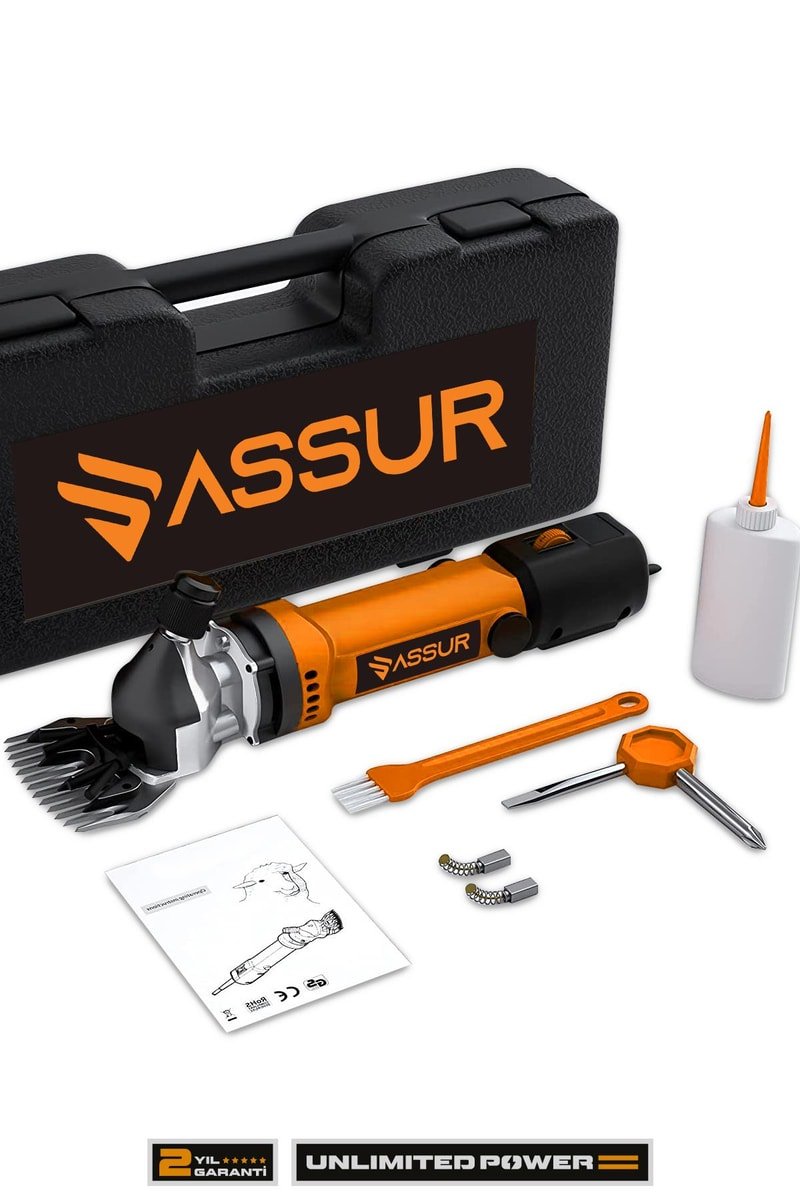 Assur 350W Kademe Ayarlı Metal Şanzıman Koyun Kırkma Makinası Soğutmalı
            
            
                (ASR605-02-30)