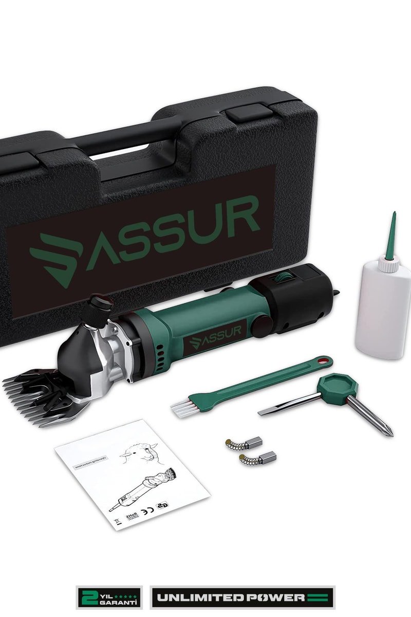 Assur 350W Kademe Ayarlı Metal Şanzıman Koyun Kırkma Makinası Soğutmalı
            
            
                (ASR606-02-19)
