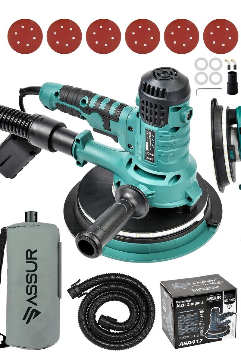Assur 360'Ledli 850W Pro Alçıpan Zımpara Makinası Toz Emmeli
            
            
                (ASR417-02-52)