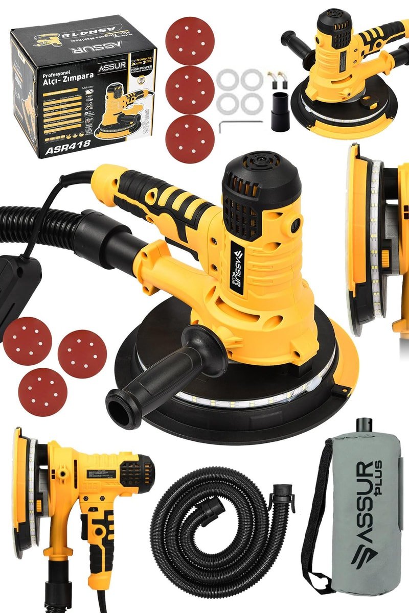 Assur 360'Ledli 850W Pro Alçıpan Zımpara Makinası Toz Emmeli
            
            
                (ASR418-02-52)