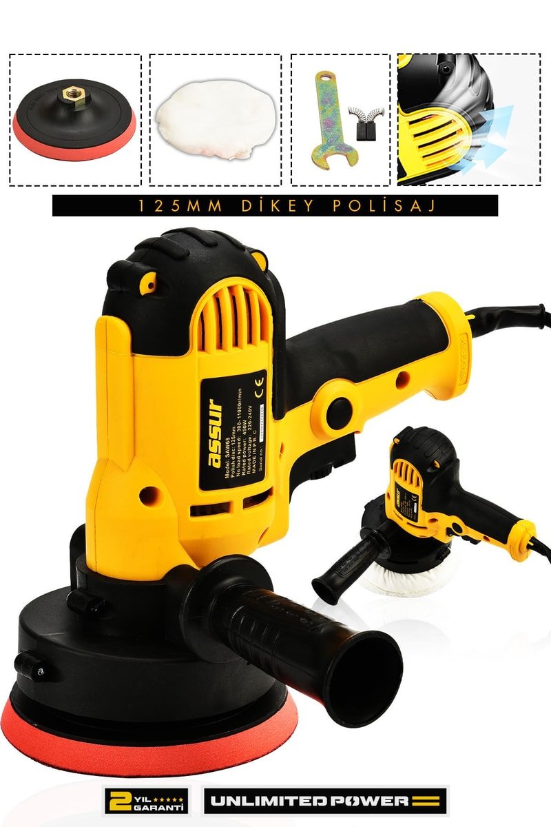 Assur 450W Elektrikli 125MM Dikey Polisaj Zımpara Makinesi
            
            
                (ASR402-02-34)