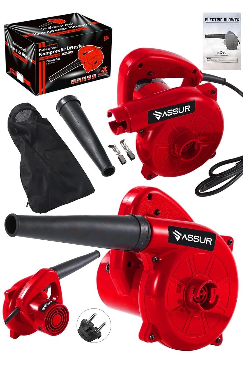 Assur 450W Elektrikli Hava Üfleme Emme Körüğü Kompresör
            
            
                (ASR811-02-49)