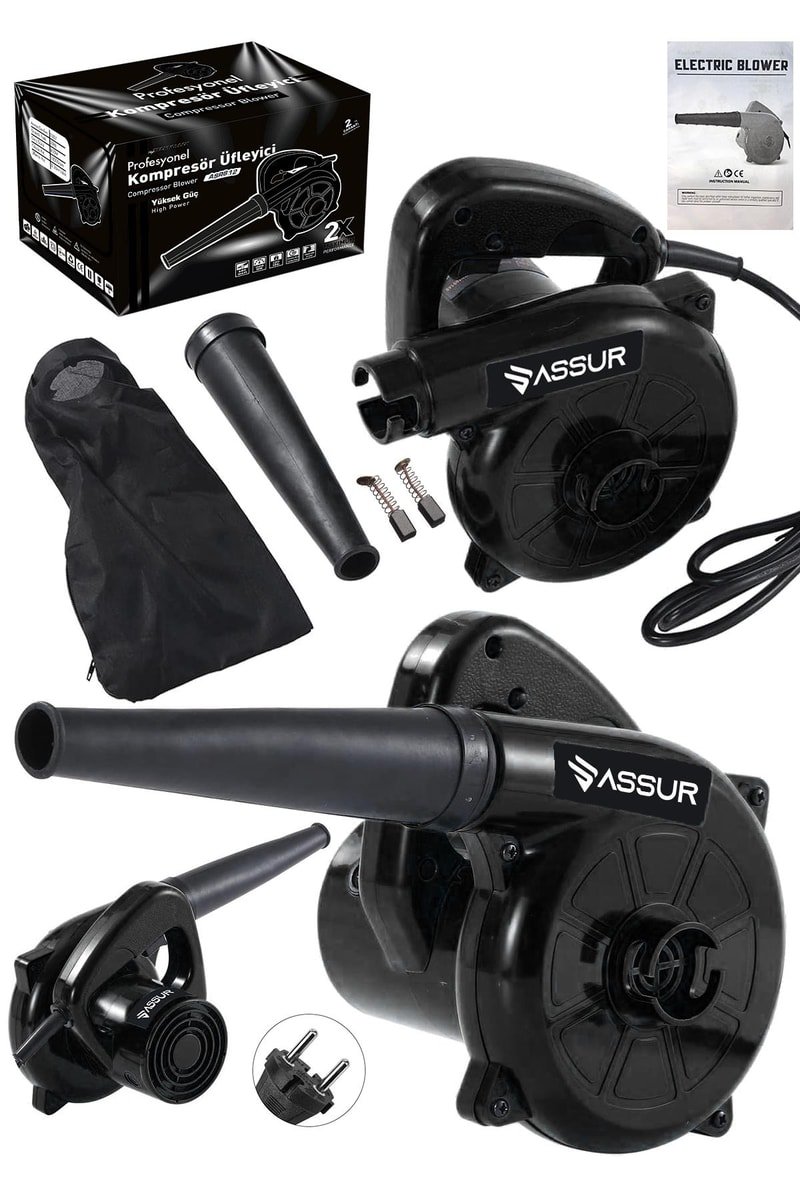 Assur 450W Elektrikli Hava Üfleme Emme Körüğü Kompresör
            
            
                (ASR812-02-49)
