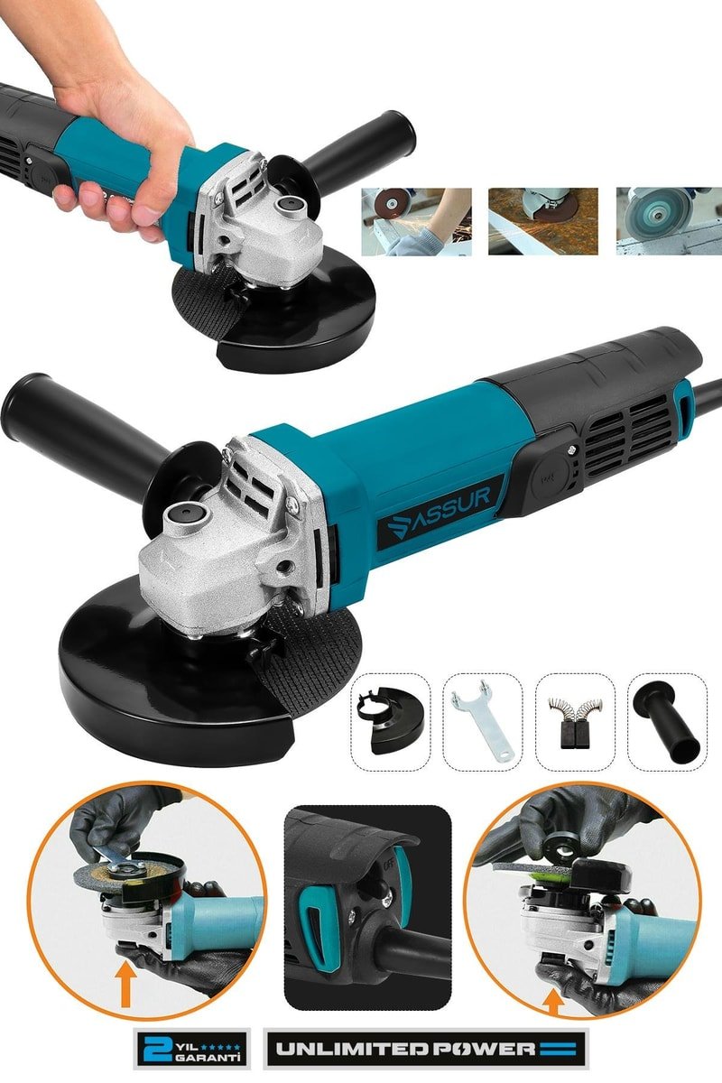 Assur 550W Avuç Taşlama Makinesi 125mm Bakır Sargılı Spiral
            
            
                (ASR305-02-05)