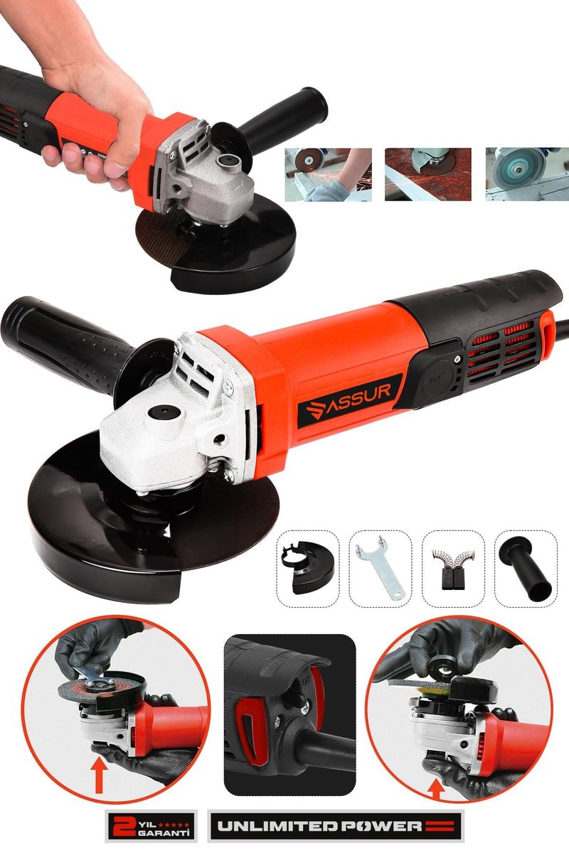 Assur 550W Avuç Taşlama Makinesi 125mm Bakır Sargılı Spiral
            
            
                (ASR307-02-08)
