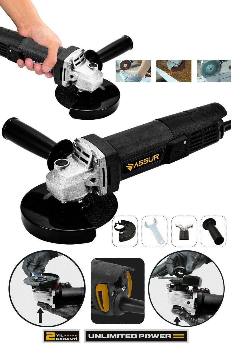 Assur 550W Avuç Taşlama Makinesi 125mm Bakır Sargılı Spiral
            
            
                (ASR308-02-05)