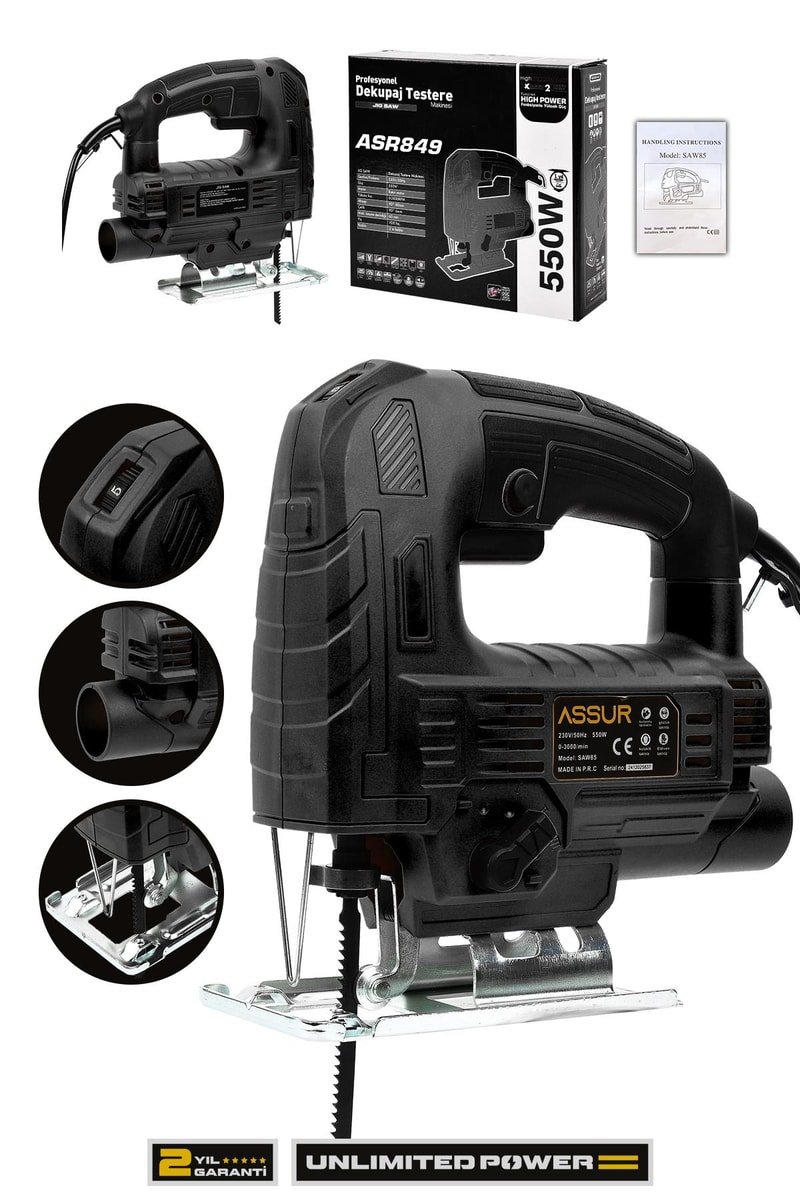 Assur 550W Devir Ayarlı Dekupaj Testere Makinesi
            
            
                (ASR849-02-08)