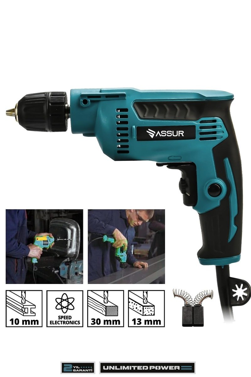 Assur 580W Metal Şanzıman 10mm Elektrikli Vidalama Matkap
            
            
                (ASR216-02-1)