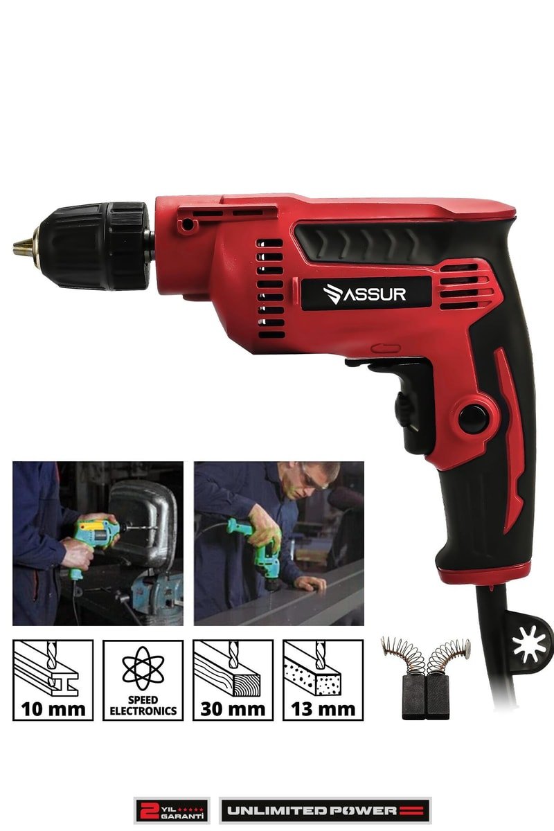 Assur 580W Metal Şanzıman 10mm Elektrikli Vidalama Matkap
            
            
                (ASR218-02-1)