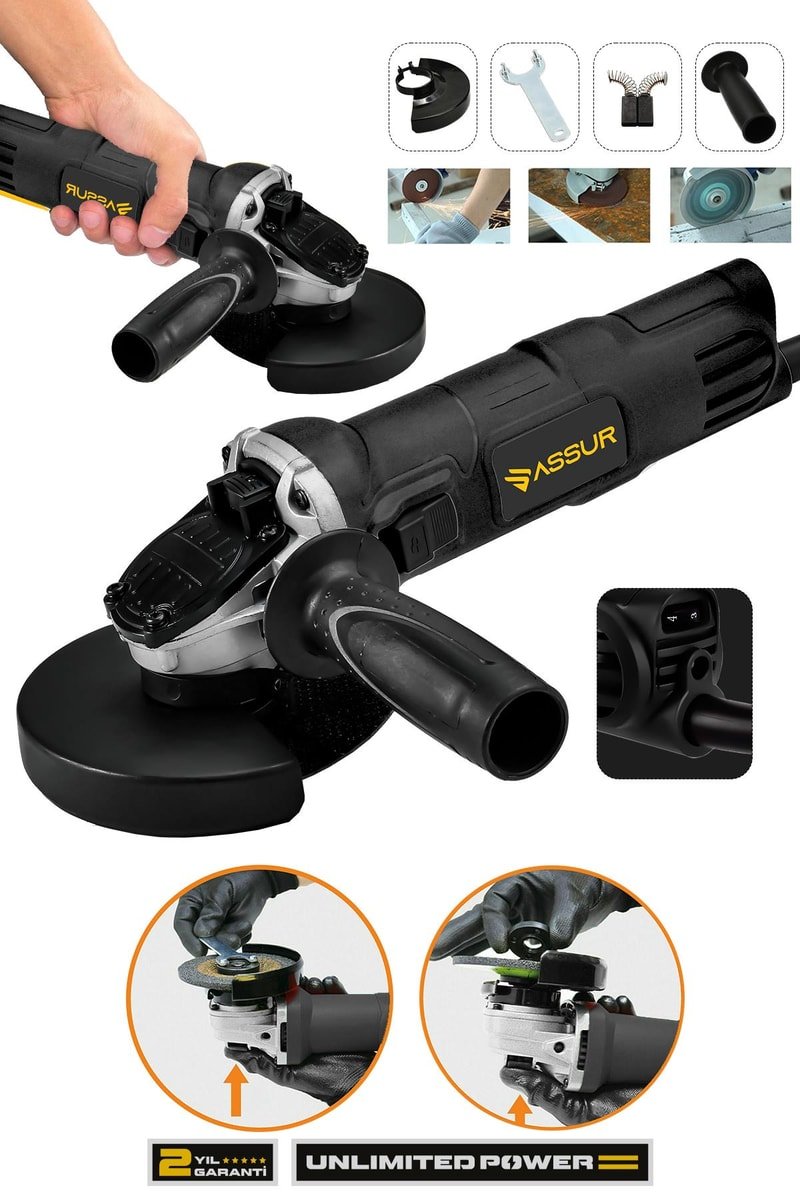 Assur 720W Metal Şanzıman Avuç İçi Taşlama Makinesi 125mm
            
            
                (ASR312-02-08)