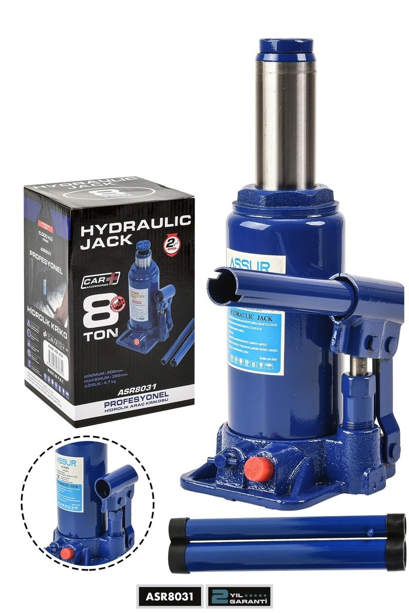 Assur 8 Ton Oto Kriko Araç Kaldırma Krikosu Şişe Kriko Hidrolik Kaldırma
            
            
                (ASR8031-02-56)