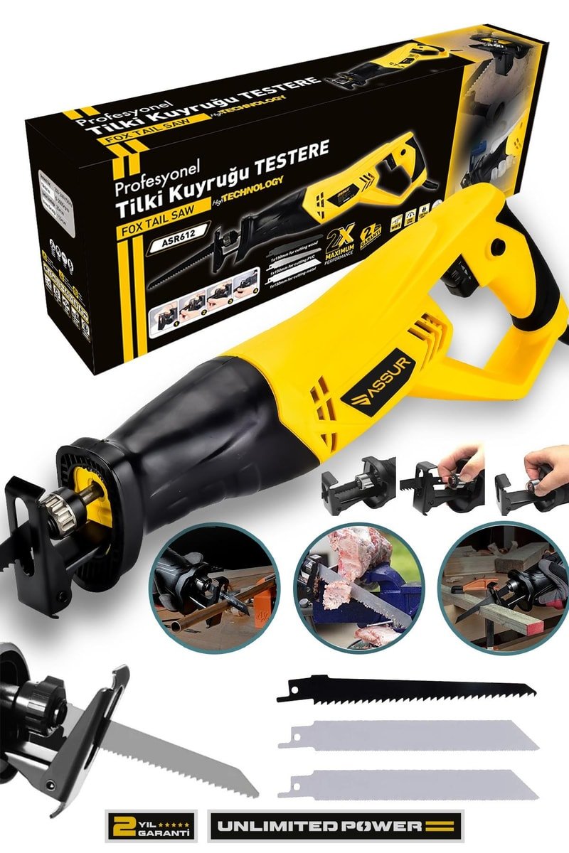 Assur 900W Bakır Sargılı Tilki Kuyruğu Testere Makinesi
            
            
                (ASR612-02-14)