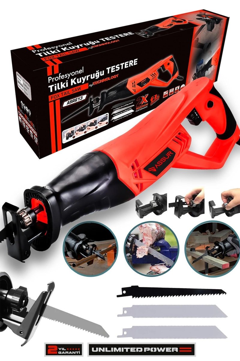 Assur 900W Bakır Sargılı Tilki Kuyruğu Testere Makinesi
            
            
                (ASR613-02-10)