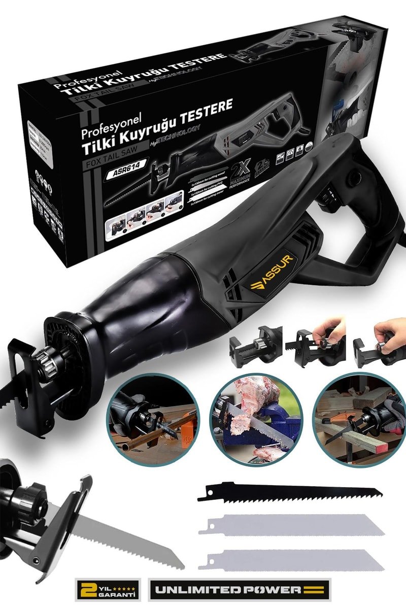 Assur 900W Bakır Sargılı Tilki Kuyruğu Testere Makinesi
            
            
                (ASR614-02-10)